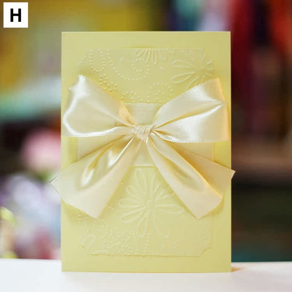 Unique Anniversary Greeting Card to Lovers, Beautiful Valentine's Day Greeting Card, Creative Birthday Greeting Card, Bowknot Greeting Cards, Original Handmade Wedding Greeting Card-Paintingforhome