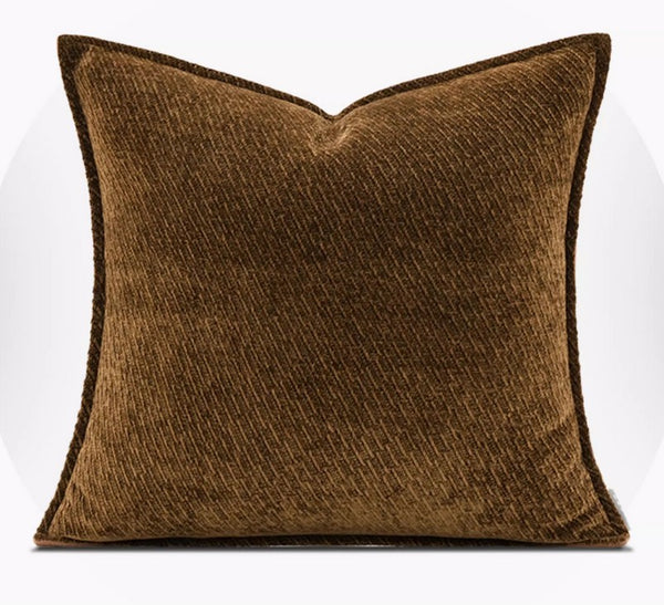 Large Brown Modern Throw Pillows for Couch, Contemporary Modern Sofa Pillows for Bedroom, Simple Decorative Throw Pillows, Large Throw Pillow for Interior Design-Paintingforhome