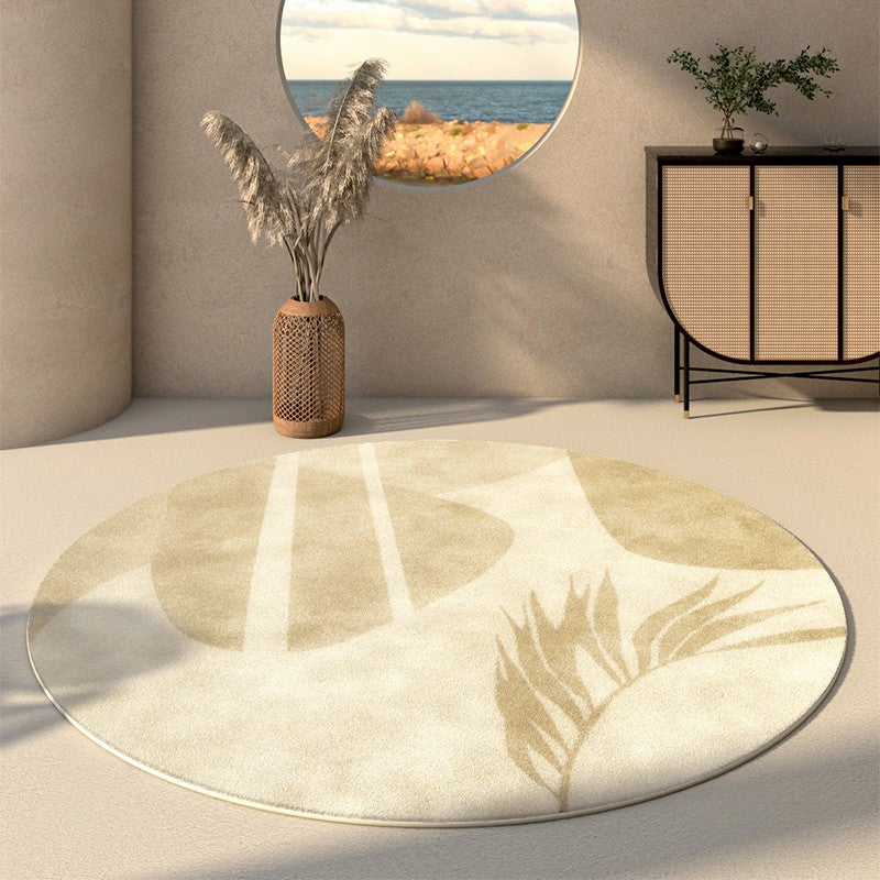 Modern Runner Rugs for Entryway, Circular Modern Rugs under Coffee Table, Bathroom Washable Modern Rugs, Round Contemporary Modern Rugs in Bedroom-Paintingforhome