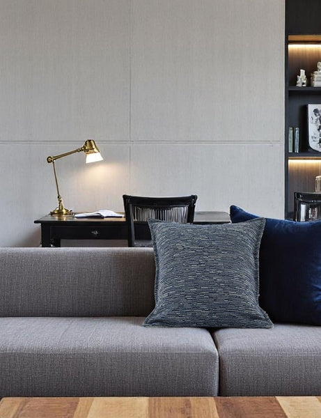 Decorative Modern Sofa Pillows for Interior Design, Large Square Decorative Throw Pillows for Couch, Blue Modern Sofa Pillows, Large Decorative Throw Pillows-Paintingforhome