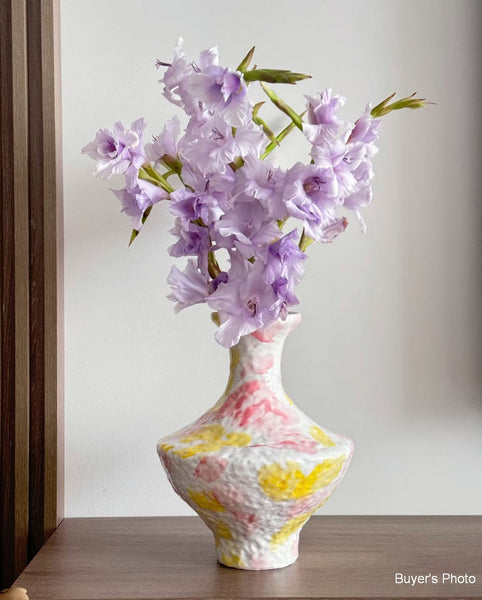 Modern Bouquet Flower Vases, Handmade Water Holding Flower Vases, Centerpiece on Dining Table, Large Flower Vase on Table, Pottery Flower Vases-Paintingforhome