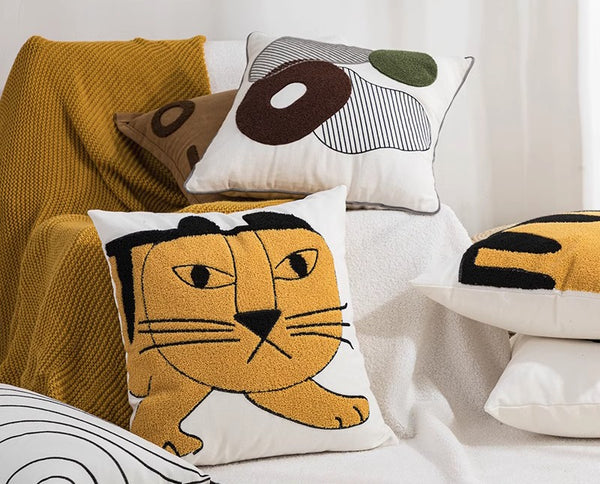 Tiger Decorative Pillows for Kids Room, Modern Pillow Covers, Modern Decorative Sofa Pillows, Decorative Throw Pillows for Couch-Paintingforhome