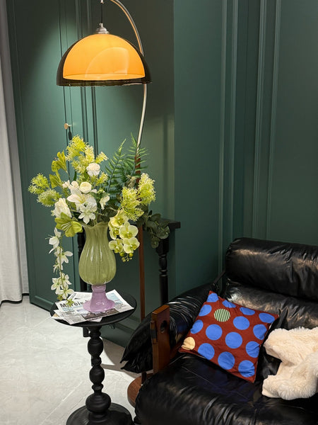 Modern Glass Vase for Flowers, Mid Century Glass Vases, Handmade Modern Vases for Living Room, Unique Decorative Glass Vase, Centerpiece Contemporary Vases on Table-Paintingforhome