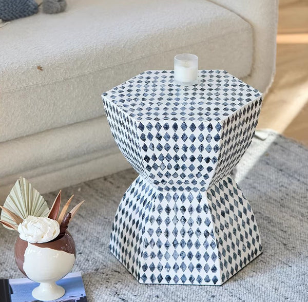 Small End Table, Modern Side Table, Bedside Small Side Table, Contemporary Bedside Table, Shell Small Sofa Side Table, Portable Casual Side Table, Creative Coffee Table, Contemporary Side Table-Paintingforhome
