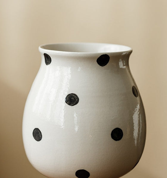 Ceramic Bud Vases, Small Flower Vases on Table, Handmade Water Holding Flower Vase, Modern Porcelain Flower Vases-Paintingforhome