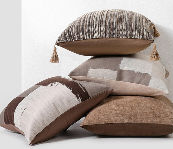 Geometric Modern Sofa Pillows, Abstract Decorative Pillows for Couch, Contemporary Throw Pillows, Modern Pillows for Bedroom, Modern Sofa Pillows-Paintingforhome