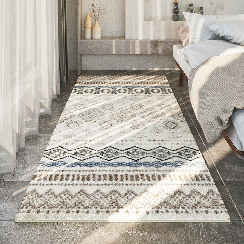 Contemporary Runner Rugs Next to Bed, Modern Hallway Runner Rugs, Entryway Modern Runner Rugs, Geometric Modern Rugs for Dining Room-Paintingforhome