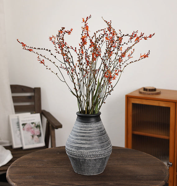 Dried Fire Orchid Bouquet, Natural Decorations, Flower Arrangement, Handmade Artificial Flower, Natural Dried Flowers-Paintingforhome