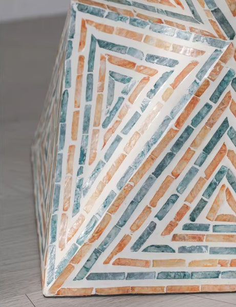 Modern Small End Table, Contemporary Small Sofa Side Table, Unique Shell Small Side Table, Portable Casual Side Table, Creative Coffee Table-Paintingforhome