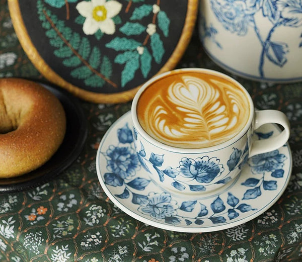 Traditional Tea Cup Set, Porcelain Tea Cups, Floral Tea Cup Set, Classic British Tea Cups, Elegant Tea Cup With Saucer, Ceramic Tea Cup with Saucer, Tea Cup Set, Vintage Tea Cup Set, Modern Ceramic Cups-Paintingforhome