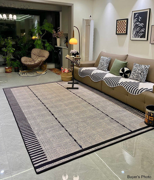 Bedroom Modern Rugs, Living Room Contemporary Modern Rugs, Modern Rugs for Dining Room, Large Abstract Geometric Modern Rugs-Paintingforhome