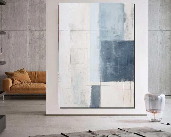 Modern Contemporary Abstract Artwork, Palette Knife Paintings, Extra Large Acrylic Painting, Simple Modern Art, Living Room Wall Art Painting-Paintingforhome