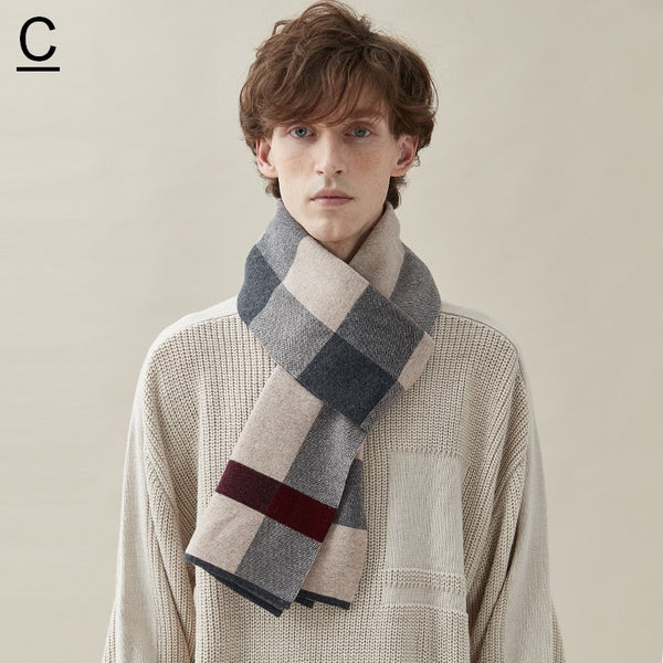 Thick Wool Scarf, Men's Winter Scarf, Men's Wool Scarf Winter, Business Wool Scarf for Gentleman, Formal Men Scarf Styles, Casual Scarf Men, Modern Fashion Scarf-Paintingforhome