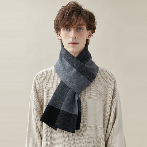 Thick Wool Scarf, Men's Winter Scarf, Men's Wool Scarf Winter, Business Wool Scarf for Gentleman, Formal Men Scarf Styles, Casual Scarf Men, Modern Fashion Scarf-Paintingforhome