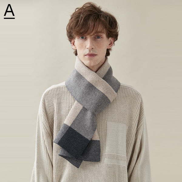 Thick Wool Scarf, Men's Winter Scarf, Men's Wool Scarf Winter, Business Wool Scarf for Gentleman, Formal Men Scarf Styles, Casual Scarf Men, Modern Fashion Scarf-Paintingforhome