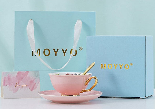 Royal Porcelain Tea Cup Saucer Set, Elegant Flower Pattern Ceramic Coffee Cups, Beautiful British Tea Cups, Unique Traditional Afternoon Tea Cup and Saucer in Gift Box-Paintingforhome