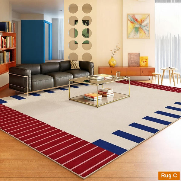 Geometric Modern Rugs, Modern Carpets under Coffee Table, Colorful Modern Rugs for Bedroom, Contemporary Modern Rugs for Living Room-Paintingforhome