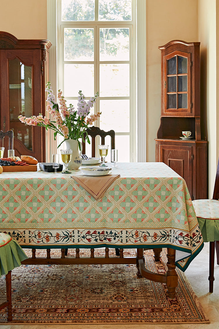 Rectangle Tablecloth for Dining Room Table, British Mid Century Fiberflax Tablecloth, Square Tablecloth for Coffee Table, Farmhouse Table Cloth, Wedding Tablecloth, Waterproof Tablecloth-Paintingforhome