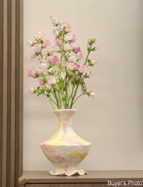 Modern Bouquet Flower Vases, Handmade Water Holding Flower Vases, Centerpiece on Dining Table, Large Flower Vase on Table, Pottery Flower Vases-Paintingforhome