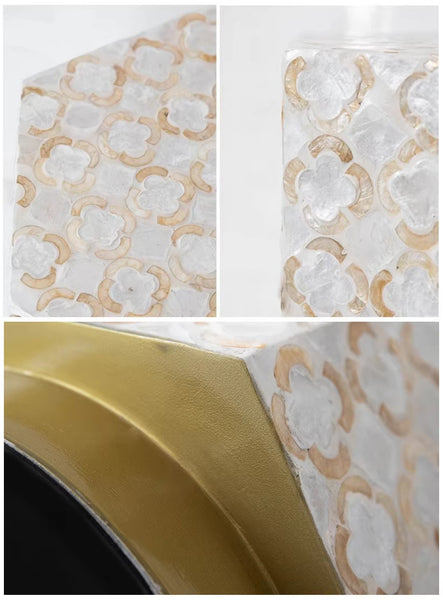 Creative Coffee Table, Contemporary Small Sofa Side Table, Shell Small Side Table, Portable Casual Side Table, Unique Small End Table-Paintingforhome