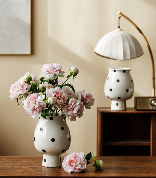 Ceramic Bud Vases, Small Flower Vases on Table, Handmade Water Holding Flower Vase, Modern Porcelain Flower Vases-Paintingforhome