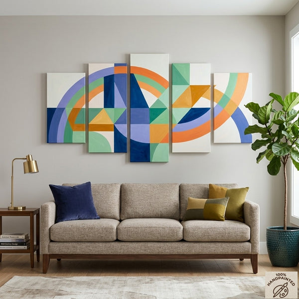 Abstract Acrylic Paintings, Original Modern Paintings, Geometric Contemporary Art, Hand Painted Canvas Art