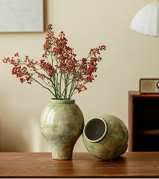 Centerpiece Ceramic Bud Vases, Porcelain Flower Vases, Flower Vases on Table, Handmade Water Holding Flower Vase-Paintingforhome