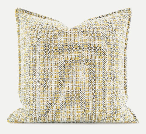 Contemporary Modern Sofa Pillows, Large Yellow Decorative Throw Pillows, Large Square Modern Throw Pillows for Couch, Simple Throw Pillow for Interior Design-Paintingforhome