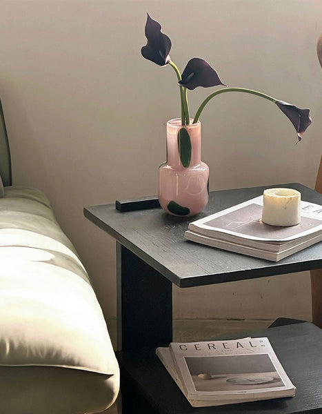 Handmade Glass Bud Vases, Flower Vases on Table, Vintage Small Glass Flower Vases, Water Holding Flower Vases-Paintingforhome