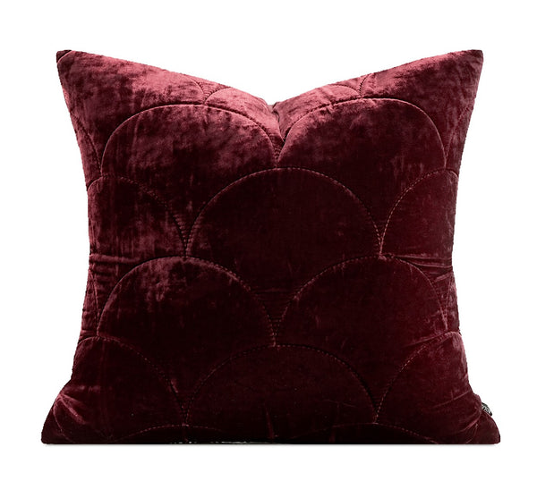 Modern Pillows for Couch, Red Decorative Pillow Covers, Decorative Throw Pillows for Living Room, Large Modern Sofa Pillows-Paintingforhome