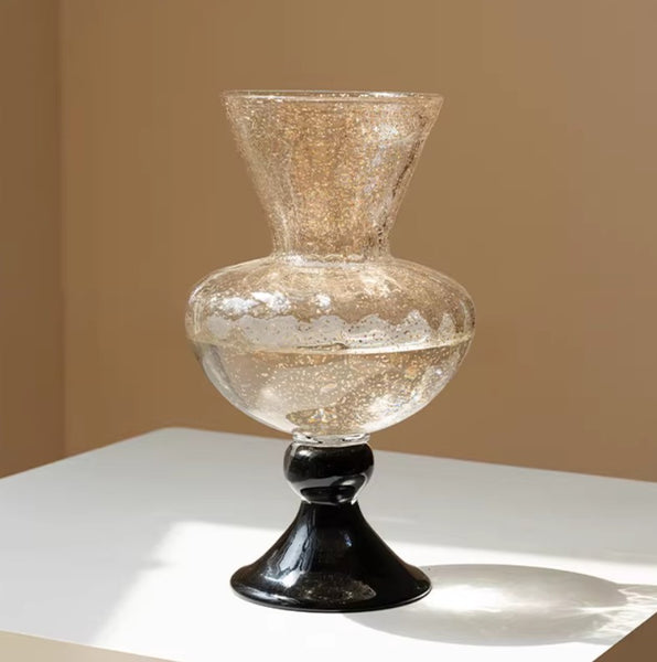 Mid Century Vases for Flowers, Contemporary Glass Vases, Handmade Modern Vases for Living Room, Unique Decorative Glass Vase, Centerpiece Vases on Table-Paintingforhome