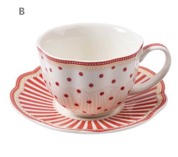 Elegant Modern Ceramic Coffee Cups, Creative Porcelain Tea Cup Saucer Set, Unique Porcelain Cup and Saucer, Afternoon British Tea Cups-Paintingforhome