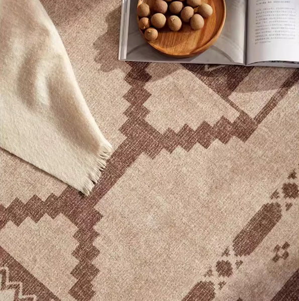 Large Contemporary Area Rugs for Dining Room, Modern Rugs for Living Room, Mid Century Area Rugs for Bedroom-Paintingforhome