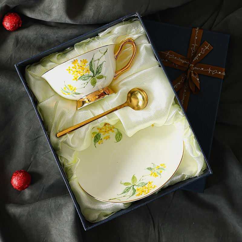 British Royal Ceramic Tea Cups For Afternoon Tea, Elegant Porcelain Tableware Tea Set Collection