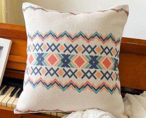 Decorative Throw Pillows for Dining Room, Oriental Square Pillows for Couch, Geometric Modern Pillow Covers, Bohemian Decorative Sofa Pillows-Paintingforhome