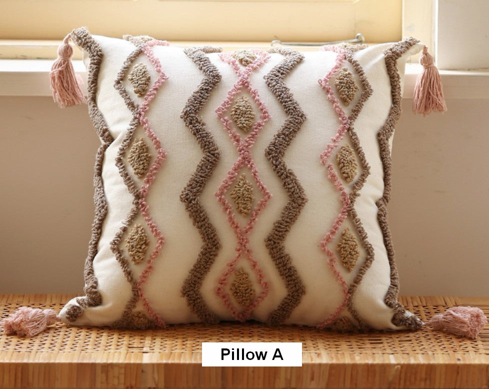 Modern Decorative Pillows for Interior Design, Simple Decorative Pillow Covers, Square Modern Throw Pillows for Couch, Contemporary Modern Sofa Pillows-Paintingforhome