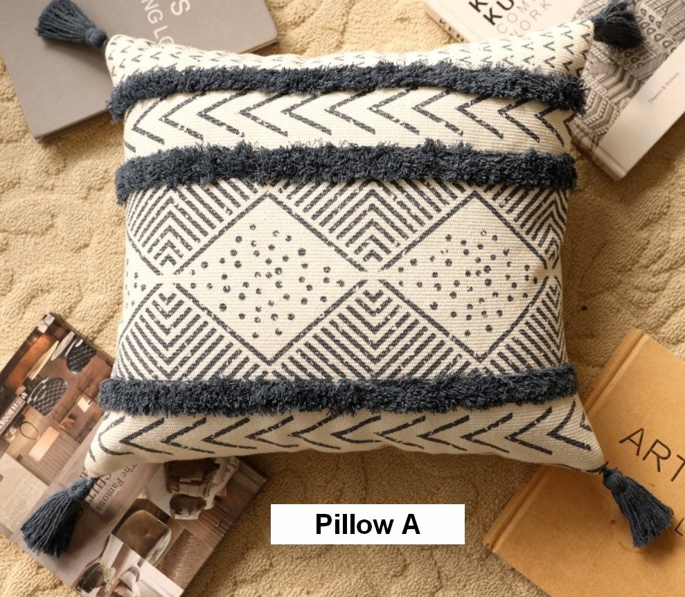 Oriental Square Pillows for Couch, Decorative Throw Pillows for Dining Room, Decorative Sofa Pillow Covers, Bohemian Geometric Modern Pillows-Paintingforhome