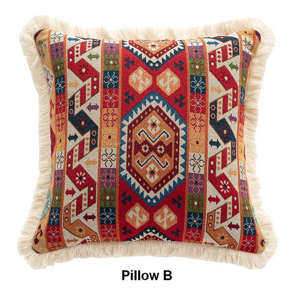 Oriental Throw Pillow for Couch, Bohemian Decorative Sofa Pillows for Bedroom, Geometric Decorative Throw Pillows for Living Room-Paintingforhome