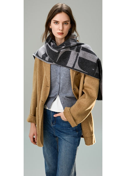 Soft Cashmere Scarf for Women, Casual Scarf for Women, Modern Wool Scarf for Women, Fashion Designer Scarf, Cold Weather Scarf, Winter Scarf-Paintingforhome