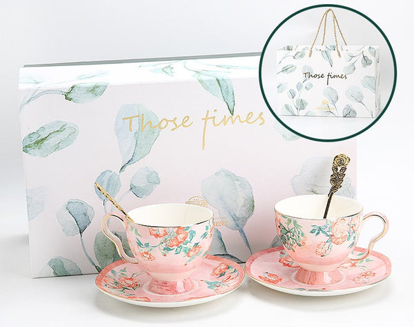 Porcelain Tea cups, British Tea Cup Set, Afternoon Tea Cup with Saucer Set, Elegant Coffee Cup, Porcelain Coffee Cups, Coffee Cup in Gift Box, Vintage Tea Cup Set-Paintingforhome