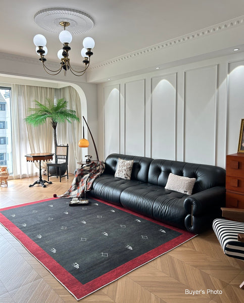 Modern Living Room Rug Ideas, Geometric Modern Rugs for Dining Room, Mid Century Colorful Rugs, Contemporary Abstract Rugs under Coffee Table-Paintingforhome