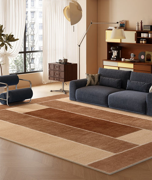 Abstract Modern Carpets for Living Room, Modern Rugs for Dining Room, Contemporary Rugs for Bedroom, Mid Century Modern Rugs Next to Bed-Paintingforhome