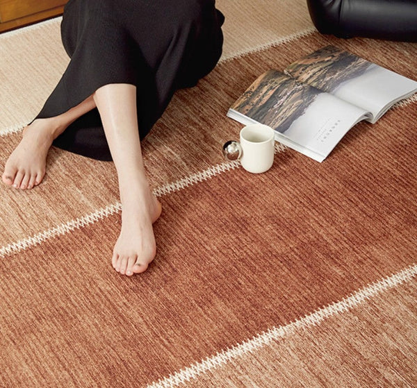 Abstract Modern Carpets for Living Room, Modern Rugs for Dining Room, Contemporary Rugs for Bedroom, Mid Century Modern Rugs Next to Bed-Paintingforhome