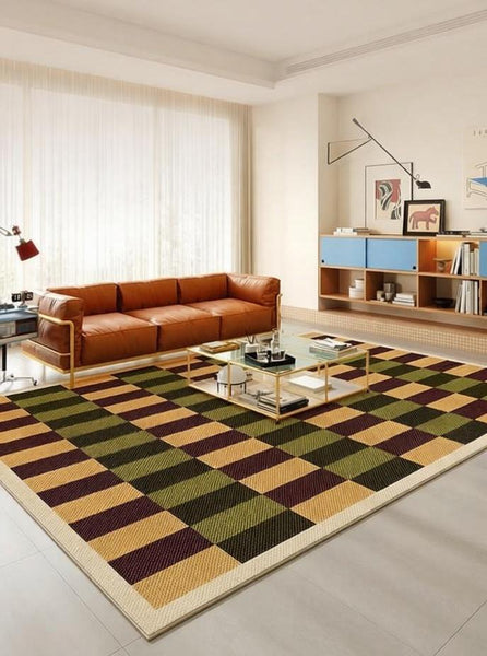 Mid Century Modern Rugs, Colorful Modern Rugs for Bedroom, Modern Living Room Rug Ideas, Geometric Contemporary Area Rugs