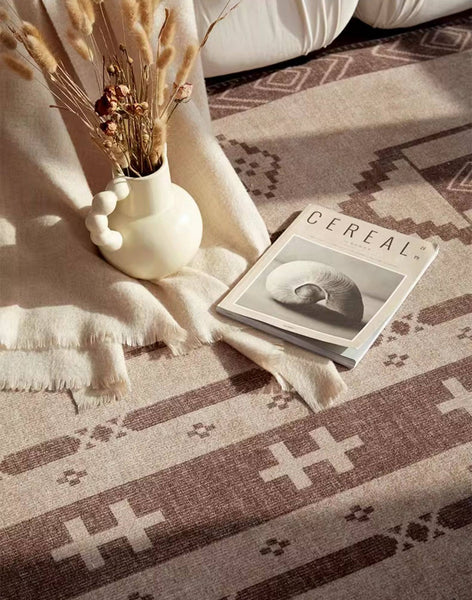 Large Contemporary Area Rugs for Dining Room, Modern Rugs for Living Room, Mid Century Area Rugs for Bedroom-Paintingforhome