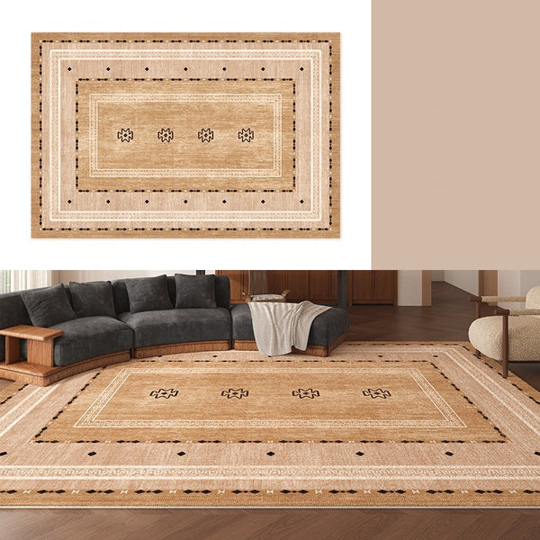 Contemporary Rugs for Bedroom, Mid Century Modern Rugs Next to Bed, Abstract Modern Carpets for Living Room, Modern Rugs for Dining Room-Paintingforhome