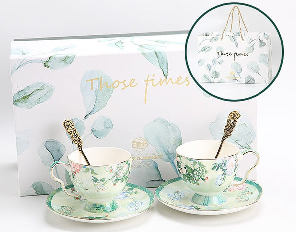 Elegant Coffee Cup, Porcelain Tea Saucer, Ceramic Tea Cup Set, Luxury Tea Cup Set, British Tea Cup Set-Paintingforhome
