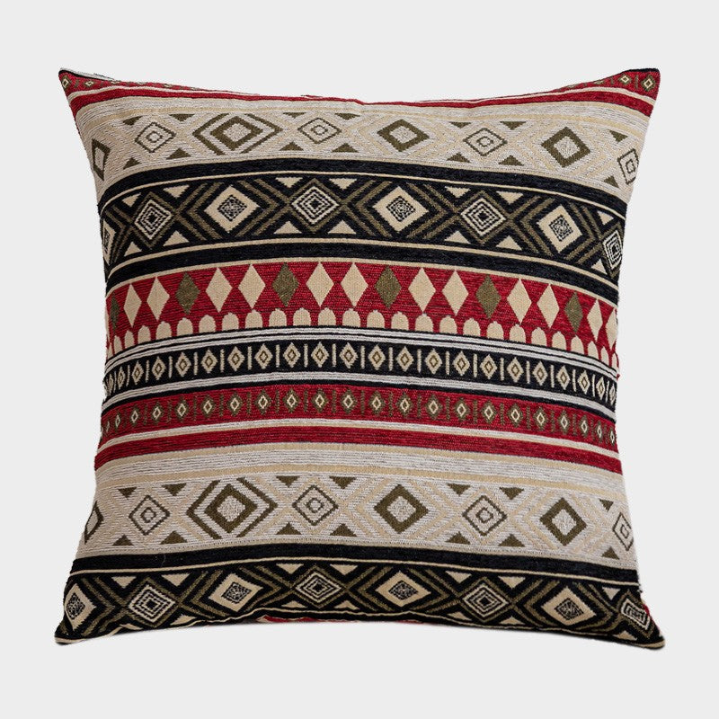Geometric Pattern Chenille Throw Pillow for Couch, Bohemian Decorative Sofa Pillows, Extra Large Decorative Throw Pillows, Modern Sofa Pillows-Paintingforhome