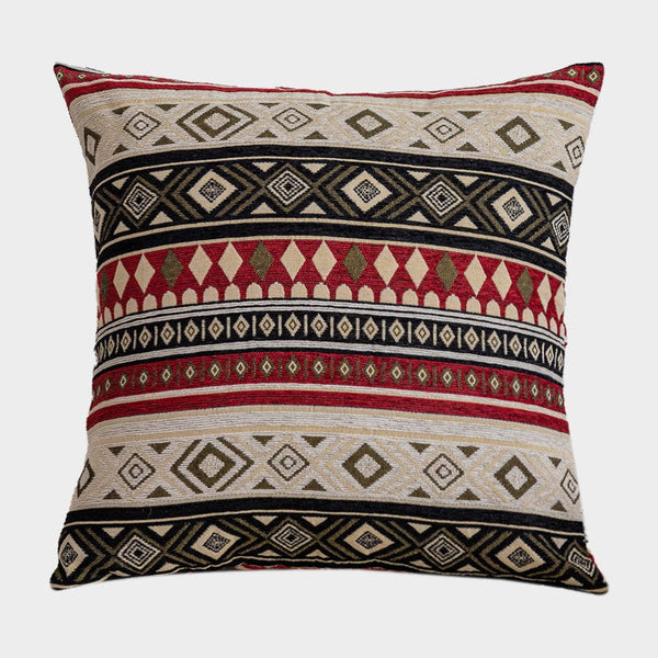 Geometric Pattern Chenille Throw Pillow for Couch, Bohemian Decorative Sofa Pillows, Extra Large Decorative Throw Pillows, Modern Sofa Pillows-Paintingforhome