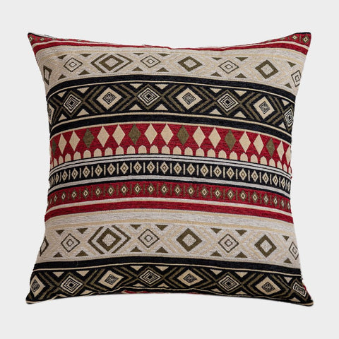 Geometric Pattern Chenille Throw Pillow for Couch, Bohemian Decorative Sofa Pillows, Extra Large Decorative Throw Pillows, Modern Sofa Pillows-Paintingforhome